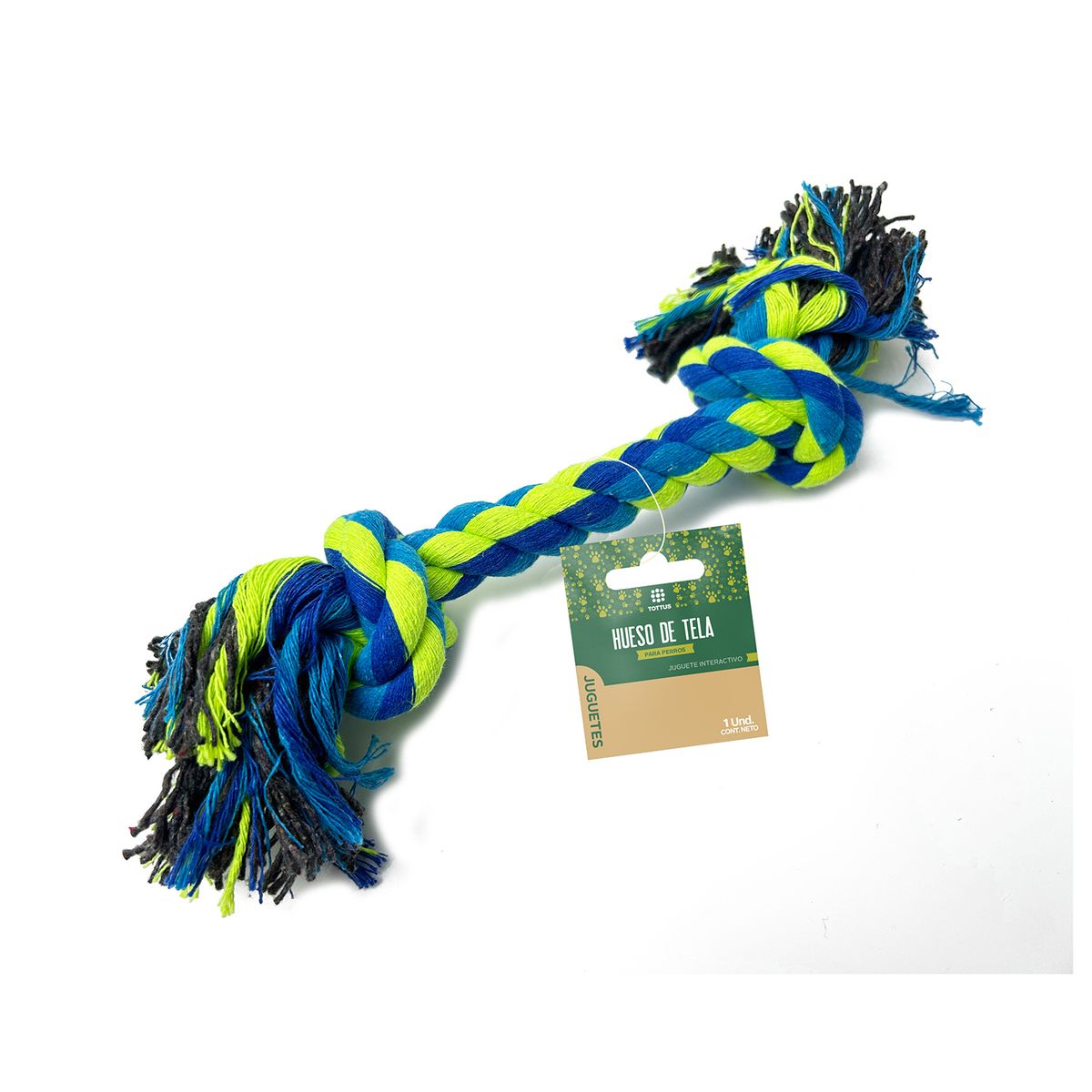 TOTTUS - Juguete Hueso de Tela para Perro Tottus