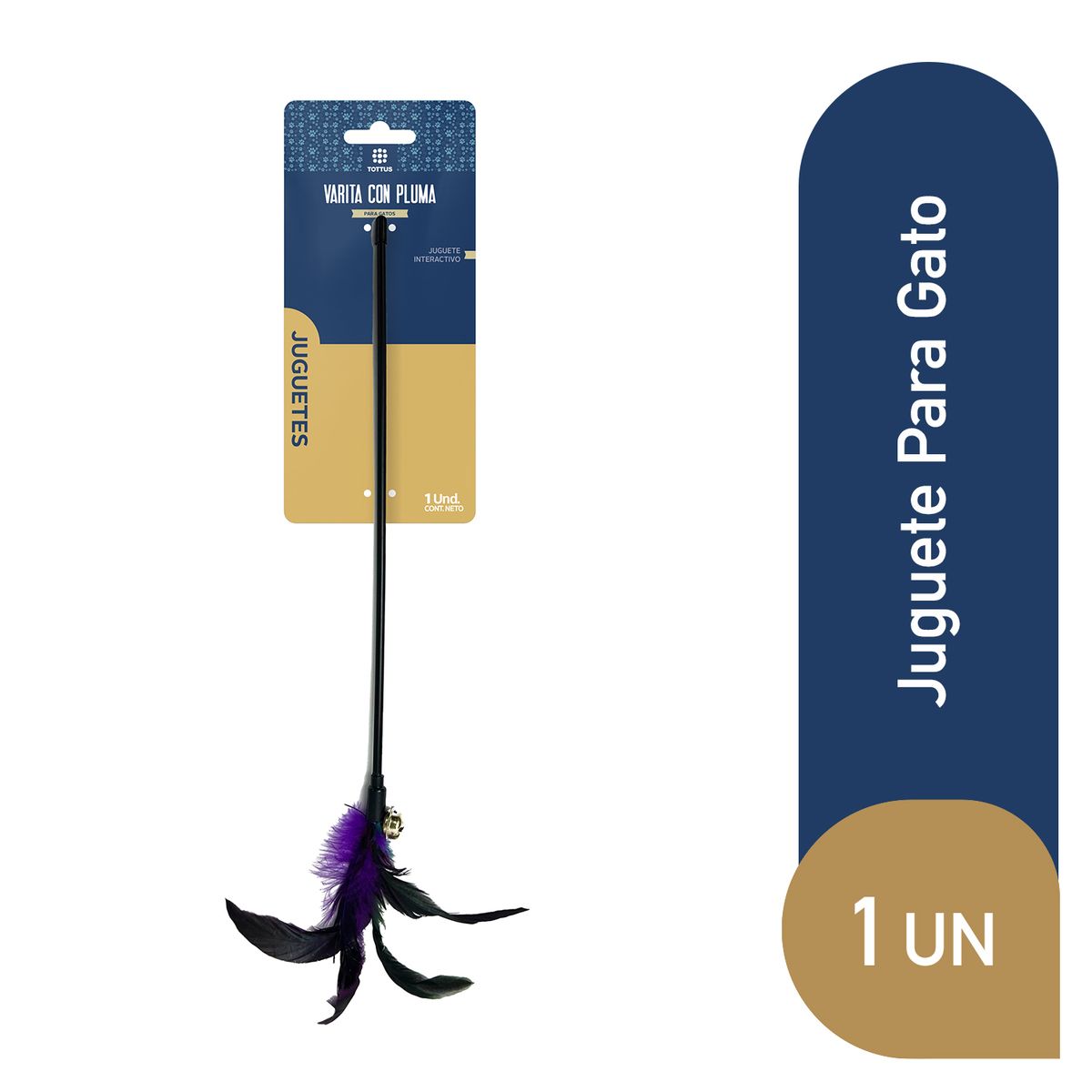 TOTTUS - Juguete Varita con Pluma para Gato Tottus