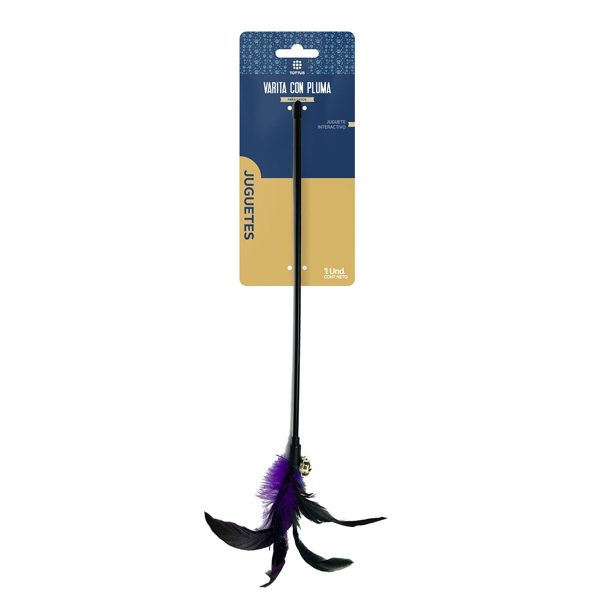 TOTTUS - Juguete Varita con Pluma para Gato Tottus