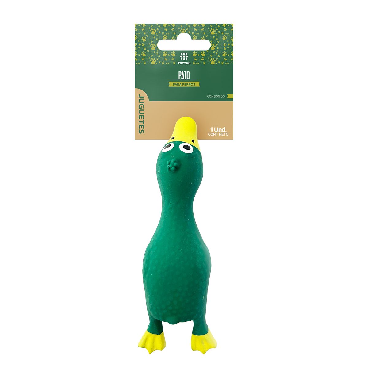 TOTTUS - Juguete Pato de Plástico para Perro Tottus