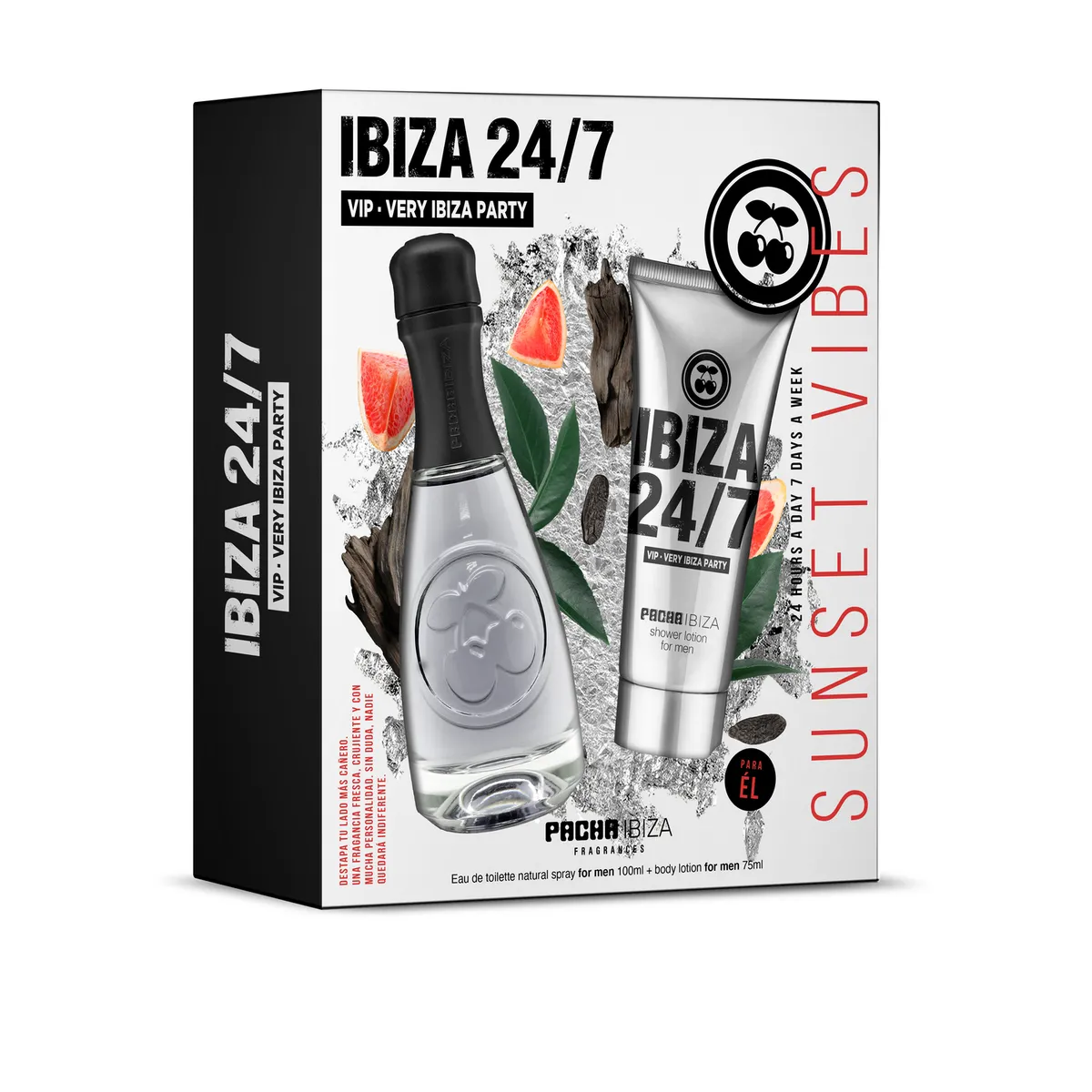 PACHA - Pack Pacha Ibiza 24/7 Hombre Sunset Vibes Perfume 80 mL + Body Lotion 75 mL