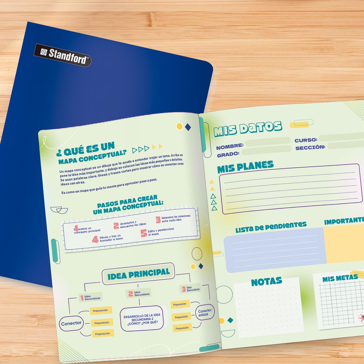 STANDFORD - Cuaderno Standford Deluxe Cuadriculado 80 Hojas