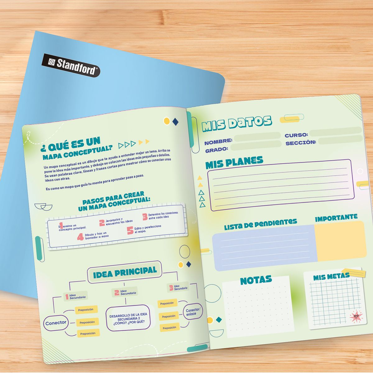 STANDFORD - Cuaderno Standford Deluxe Rayado 80 Hojas