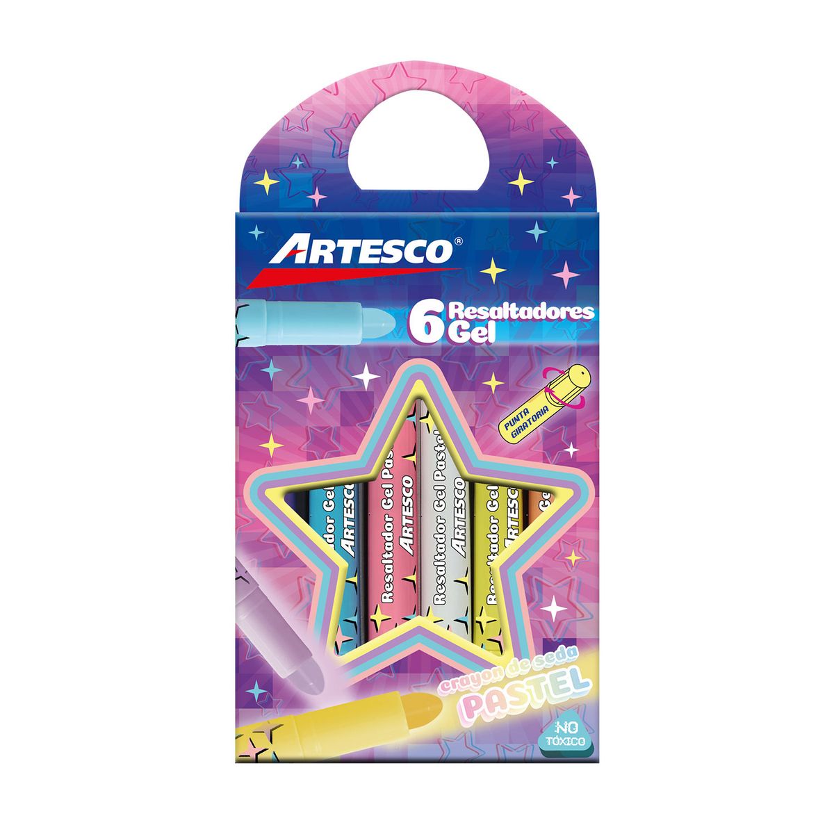 ARTESCO - Crayones De Seda Artesco Colores Pastel Empaque 6 Und