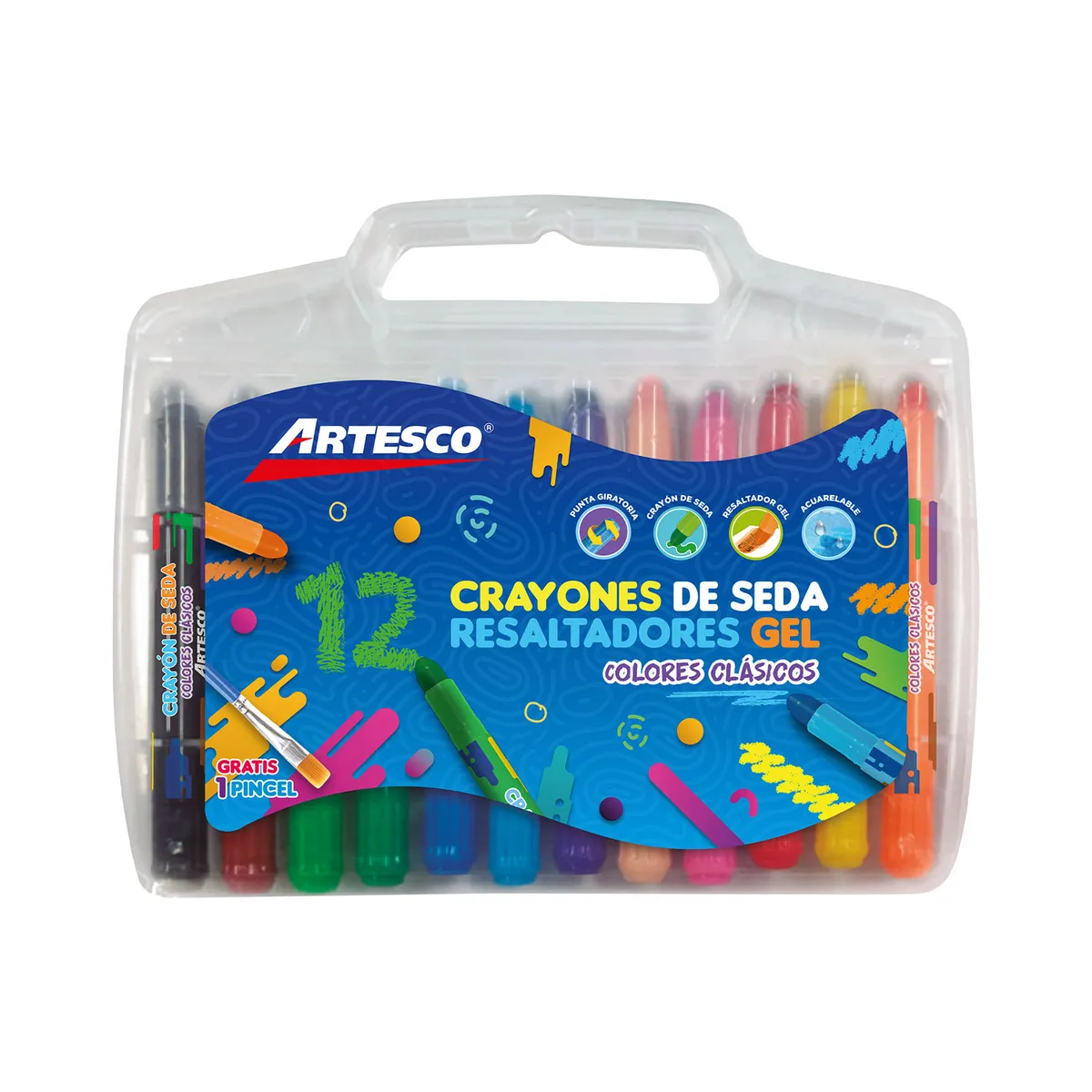 ARTESCO - Crayones De Seda Artesco Empaque 12 Und