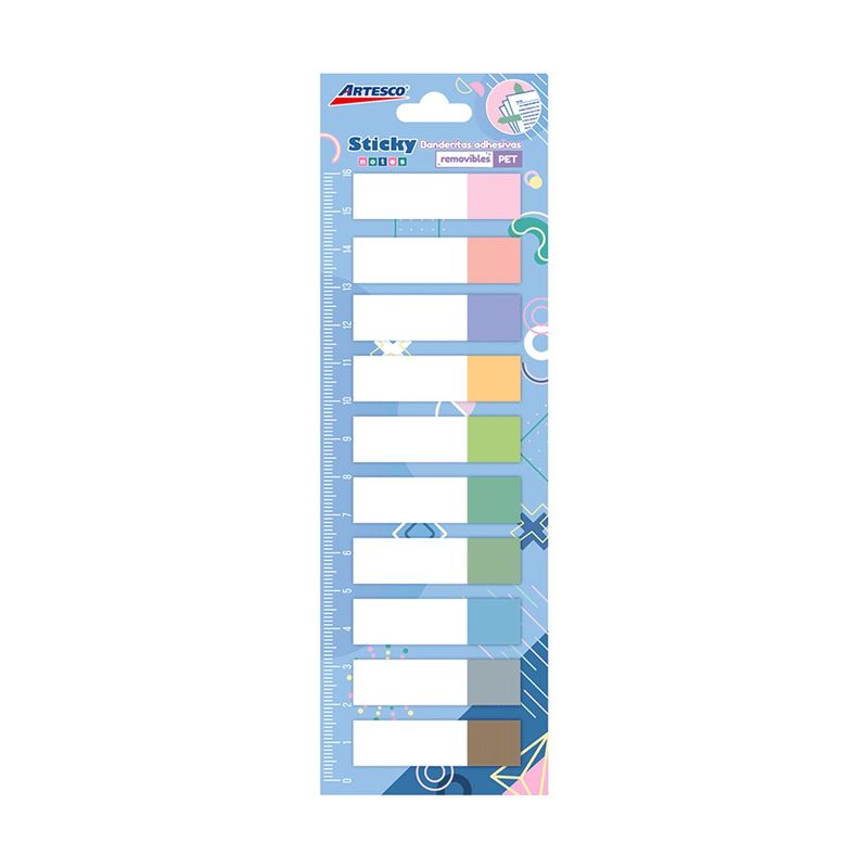 ARTESCO - Banderitas Adhesivas Artesco Color Pastel Blíster 30 Und