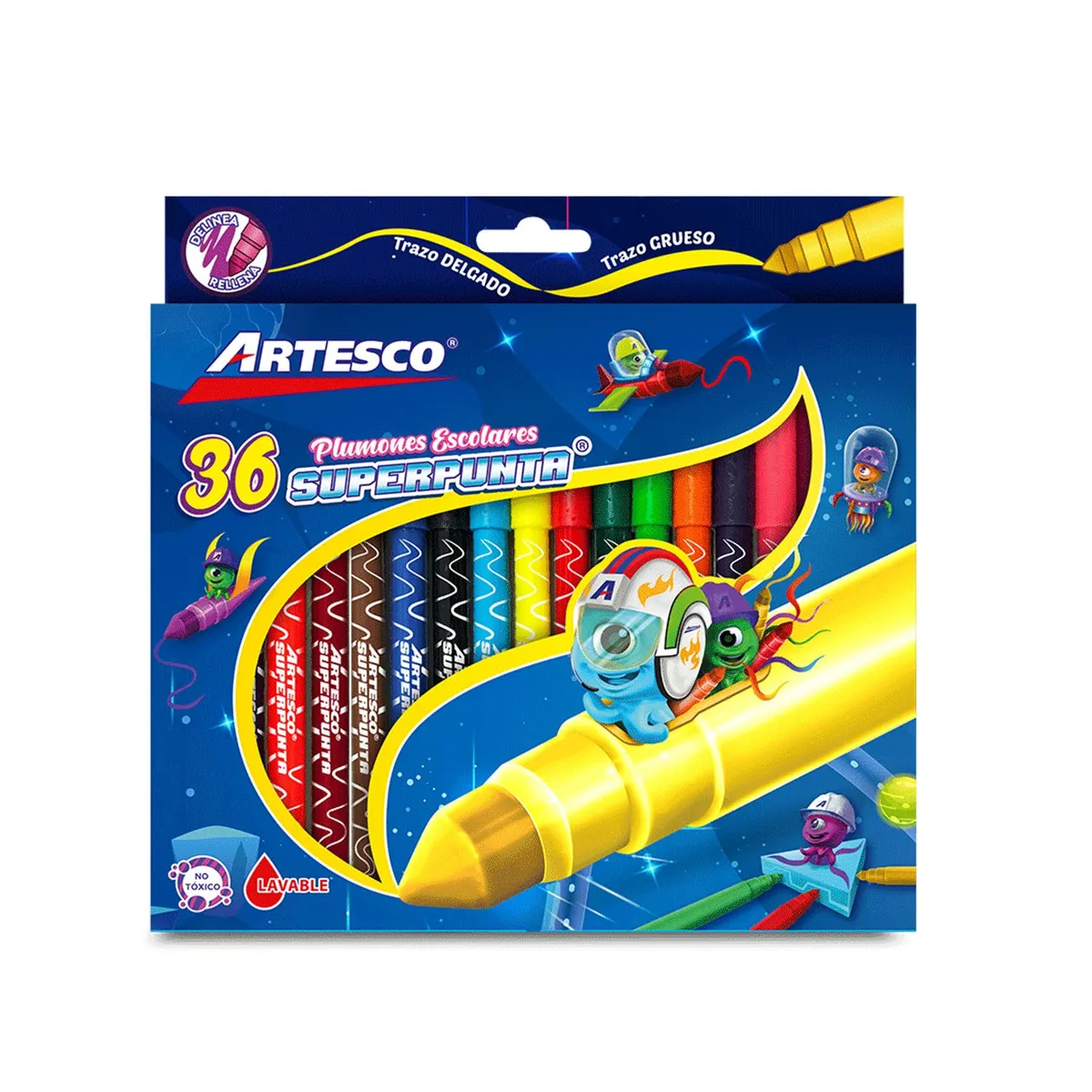 ARTESCO - Plumones Artesco Superpunta 45 Empaque 36 Und