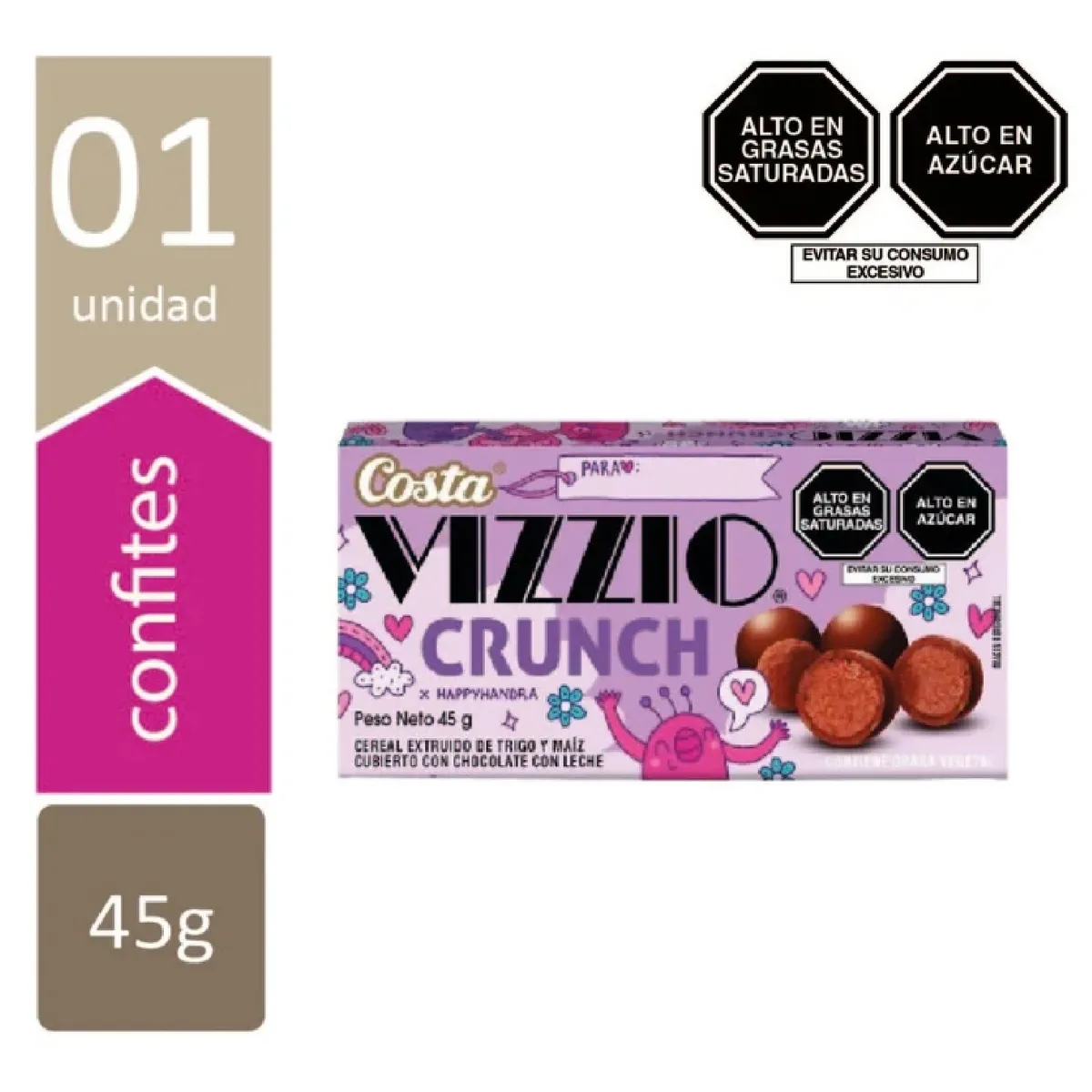 VIZZIO - Cereal Vizzio Extruido Crunch Caja 45 g
