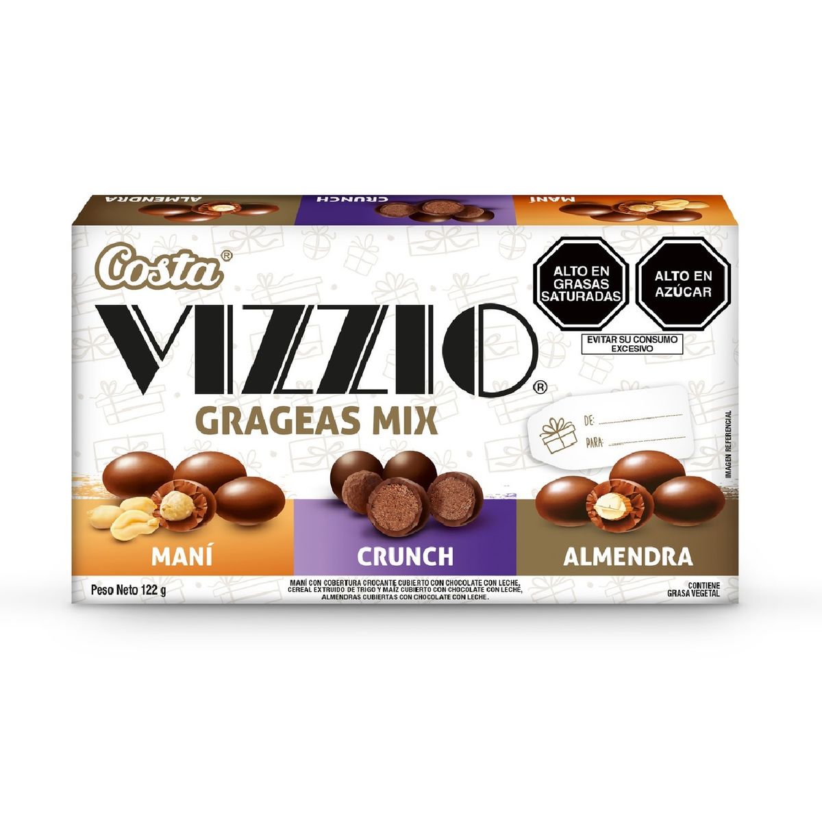 VIZZIO - Maní Vizzio Cereal Almendra Grageas Caja 122 g