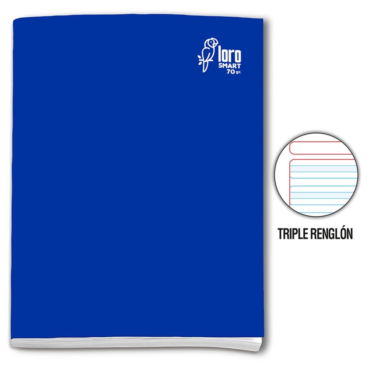 LORO - Cuaderno Triple Renglón Loro Deluxe 80