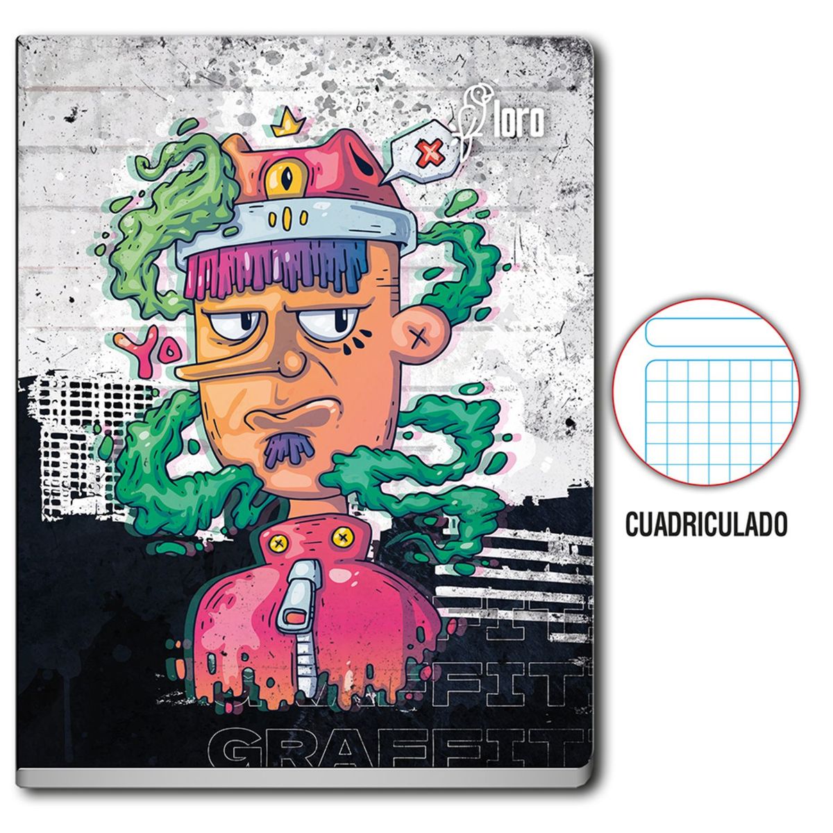 LORO - Cuaderno Cuadriculado Loro Deluxe 84 Hojas Hombre