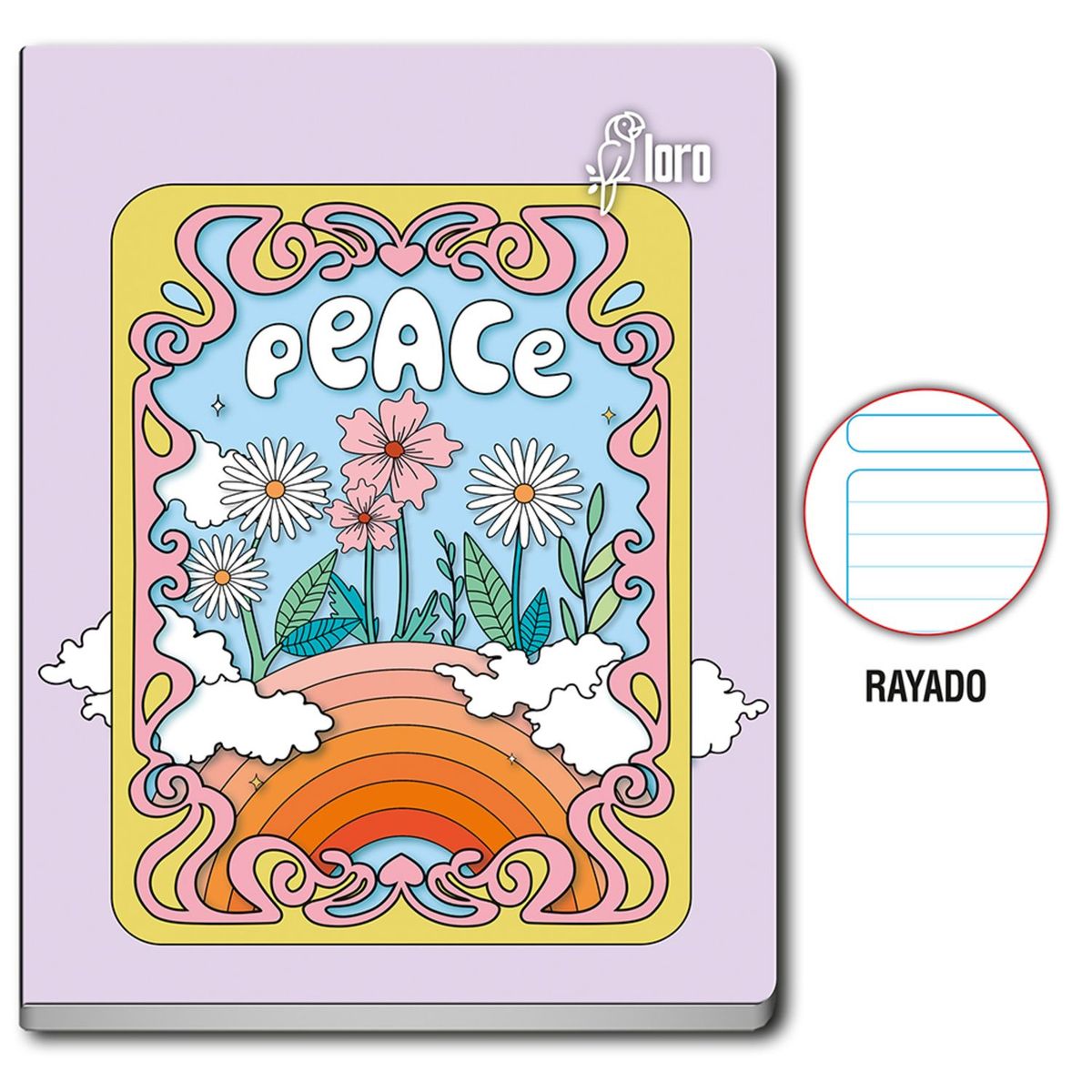 LORO - Cuaderno Rayado Loro Deluxe 84 Hojas Mujer