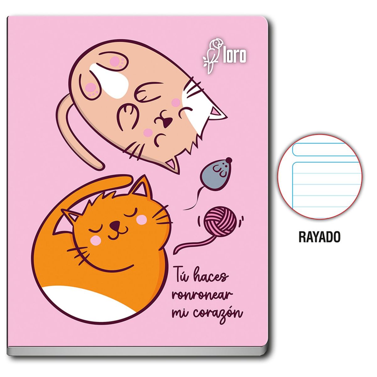 LORO - Cuaderno Rayado Loro Deluxe 84 Hojas Mujer