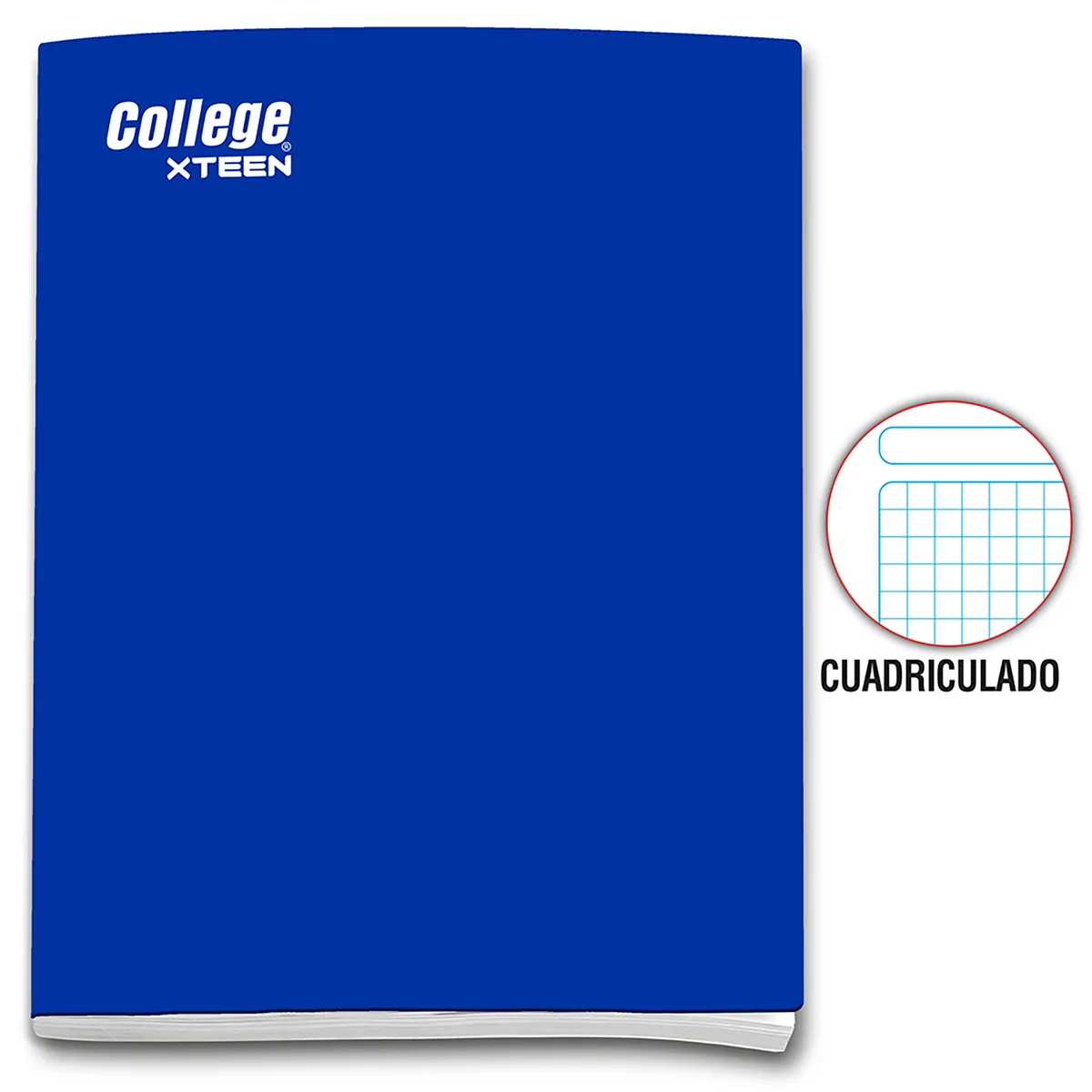 COLLEGE - Cuaderno Cuadriculado College Xteen Deluxe 80 Hojas