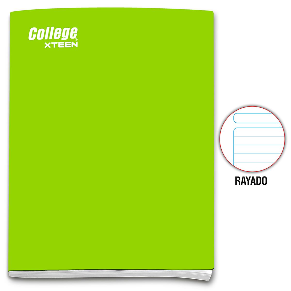 COLLEGE - Cuaderno Rayado College Xteen Deluxe 80 Hojas
