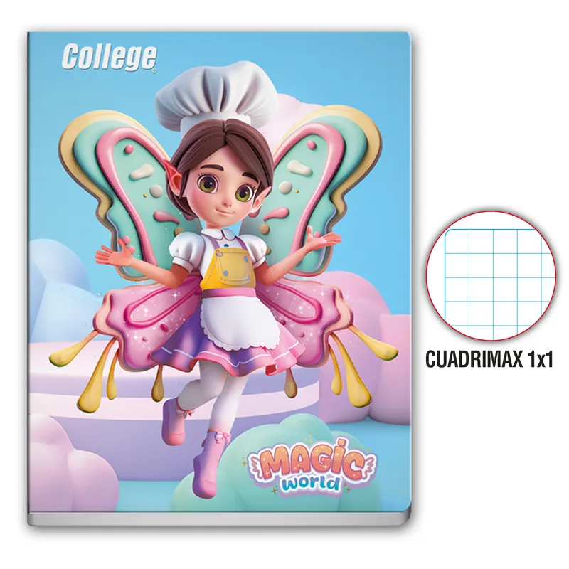 COLLEGE - CUADERNO 80HJ 1X1 MAGIC WORLD COLLEGE