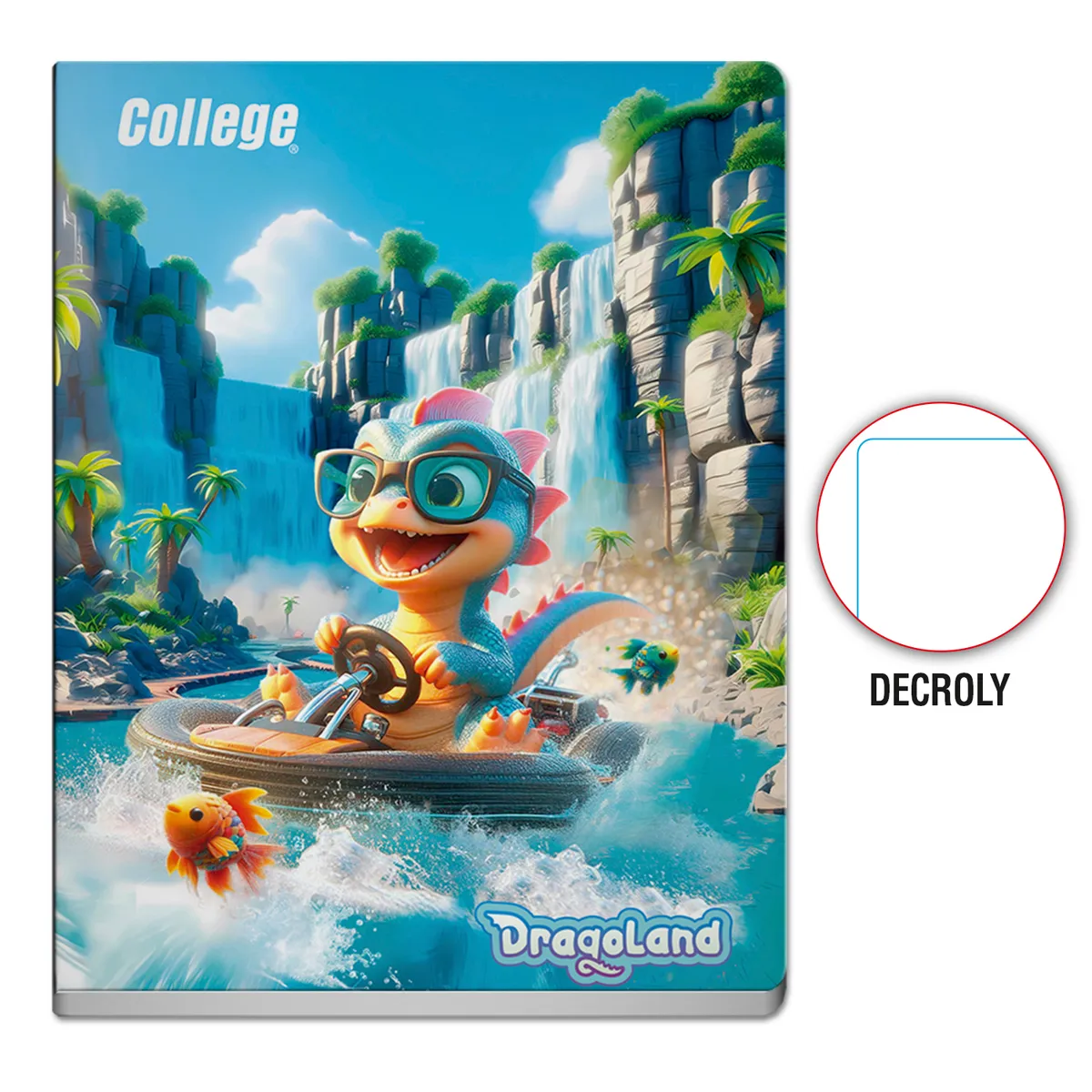COLLEGE - Cuaderno Decroly College Dragoland Deluxe 80 Hojas