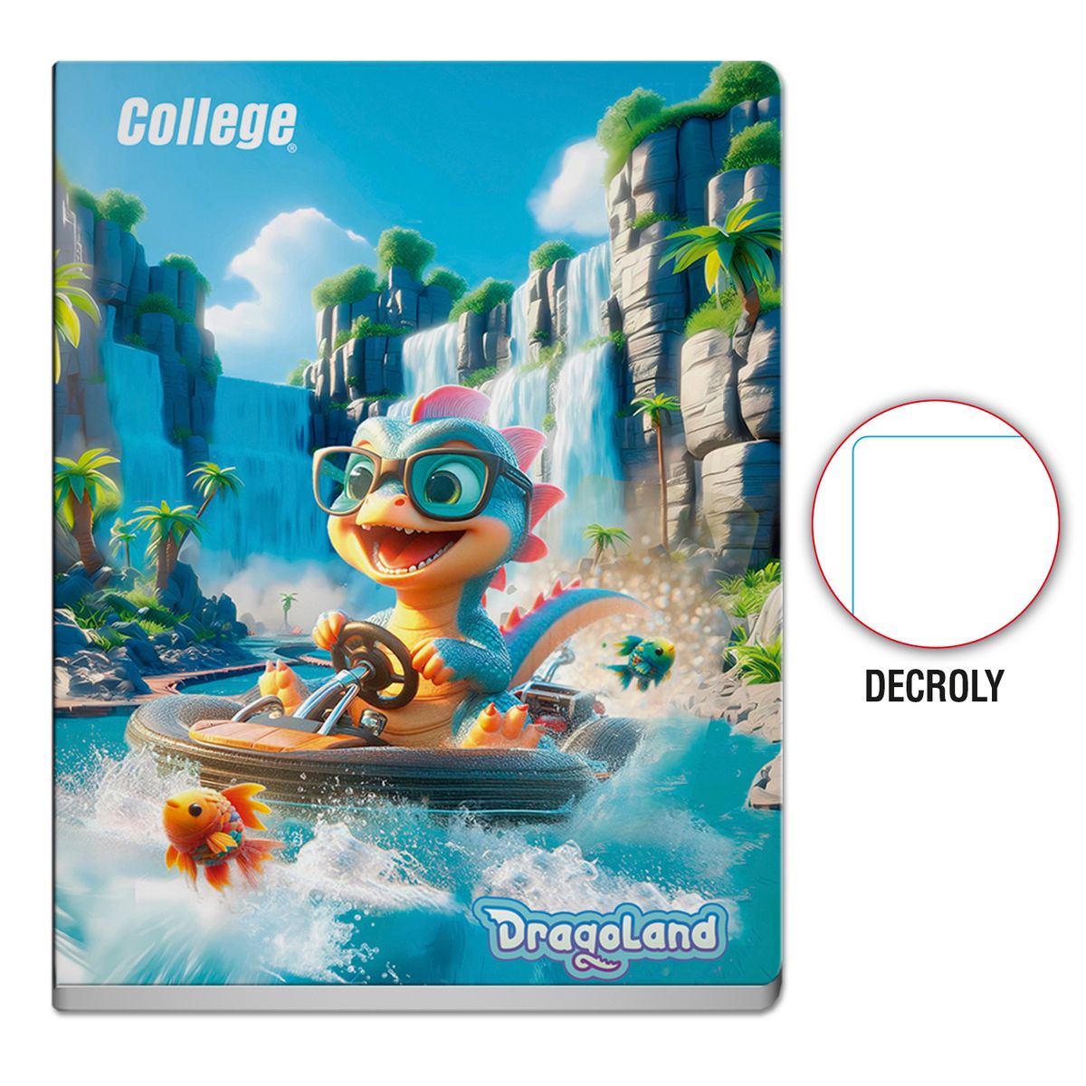COLLEGE - Cuaderno Decroly College Dragoland Deluxe 80 Hojas