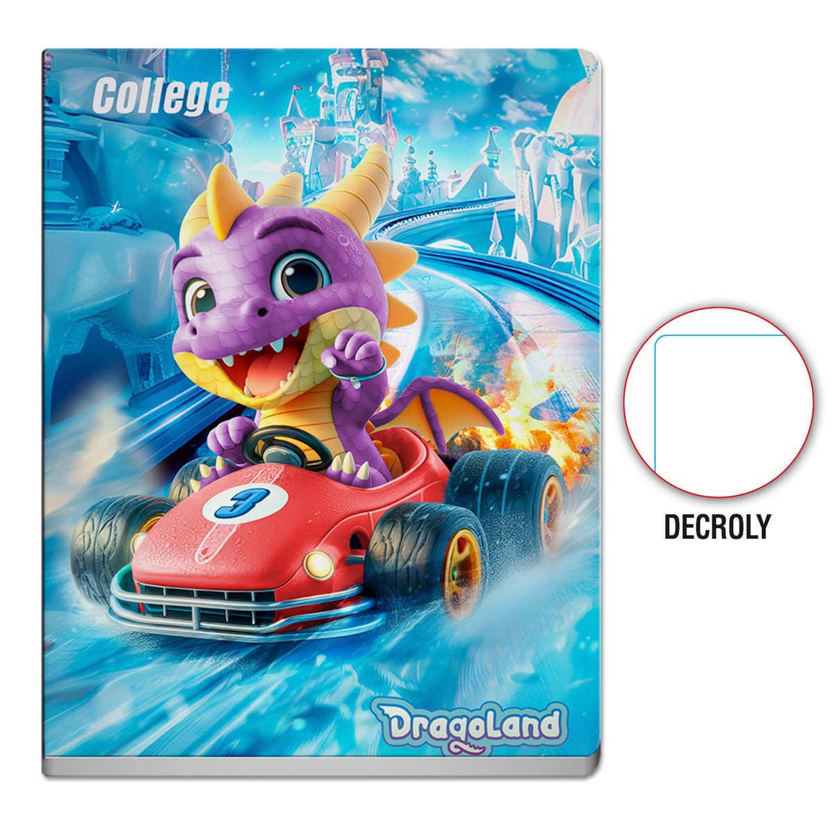 COLLEGE - Cuaderno Decroly College Dragoland Deluxe 80 Hojas