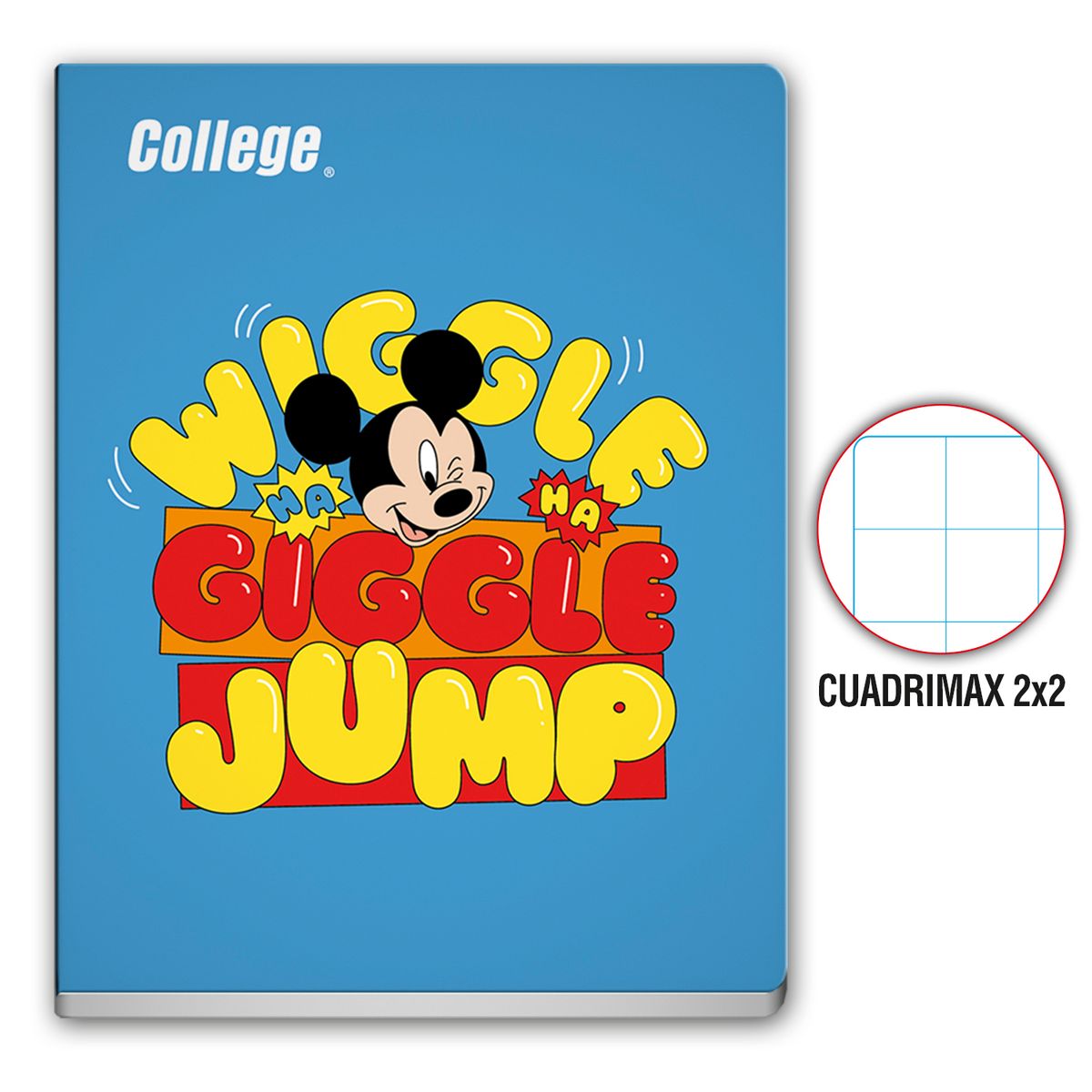 COLLEGE - Cuaderno Cuadrimax 2 x 2 College Disney Junior Deluxe 80 Hojas