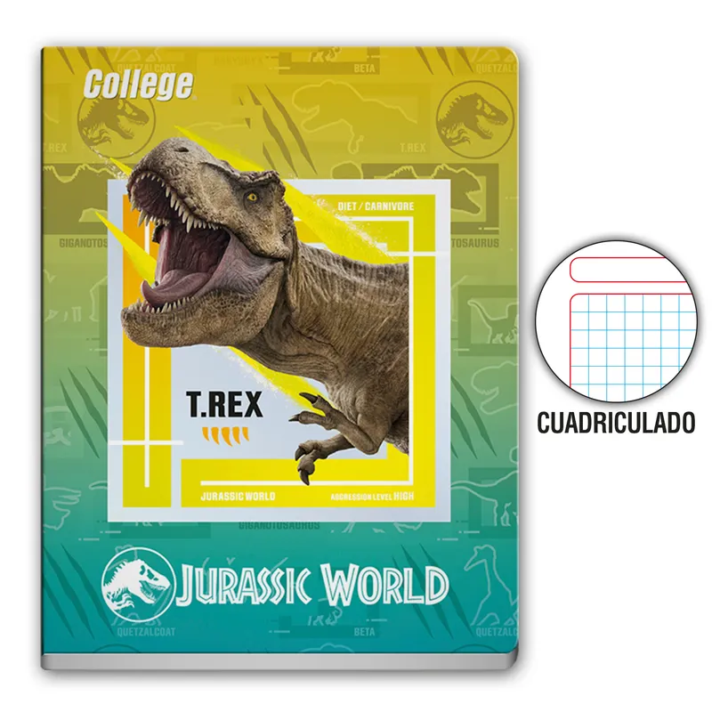 COLLEGE - CUADERNO 80H CDR JURASSICWORLD24 COLLEGE