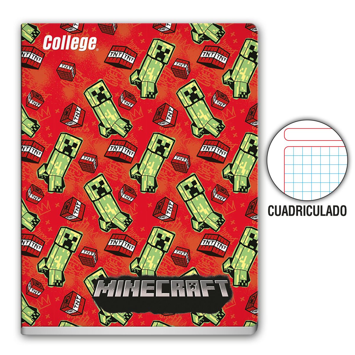 COLLEGE - CUADERNO 80HJ CDR MINECRAFT COLLEGE