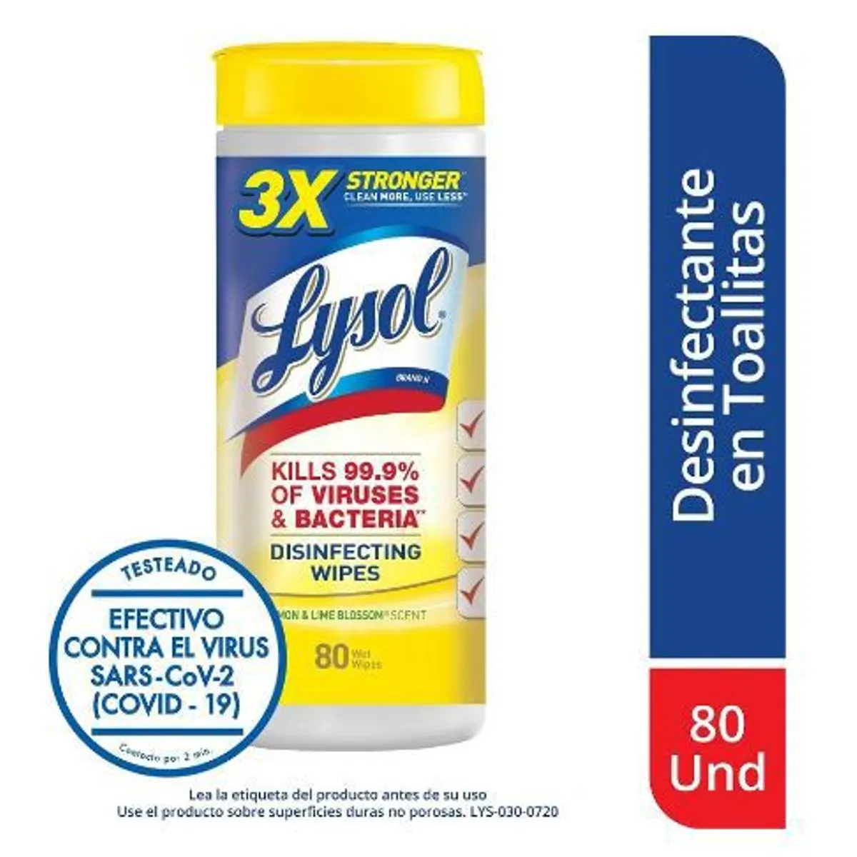 LYSOL - Toallas Desinfectantes Lysol Crisp Linen Envase 80 Und