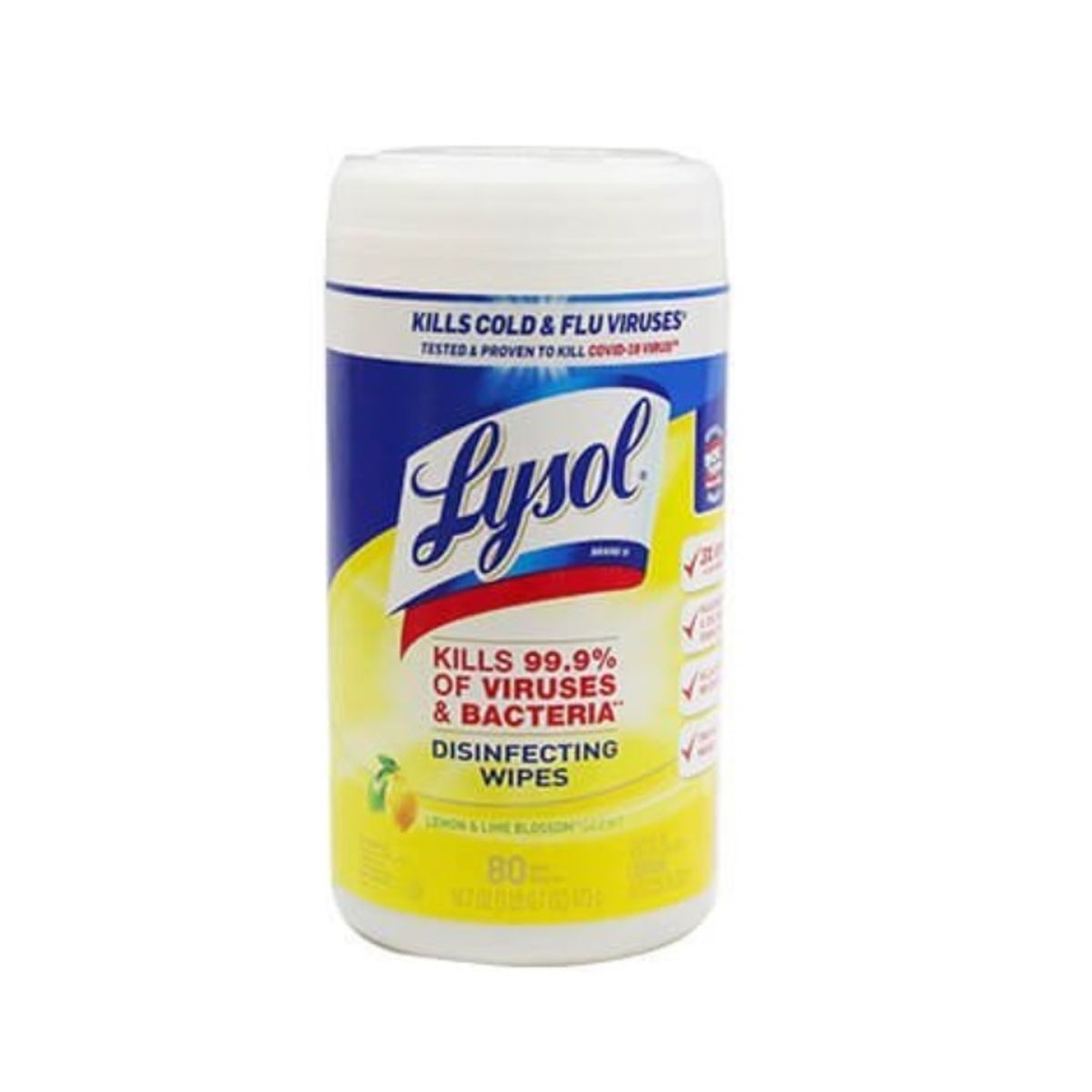 LYSOL - Toallas Desinfectantes Lysol Crisp Linen Envase 80 Und