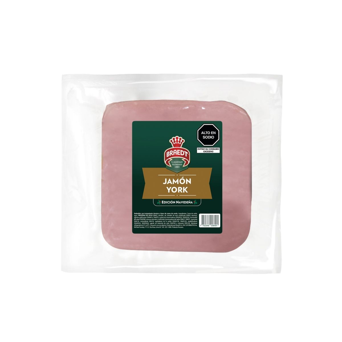 BRAEDT - Jamón York Braedt Empaque 1 Kg