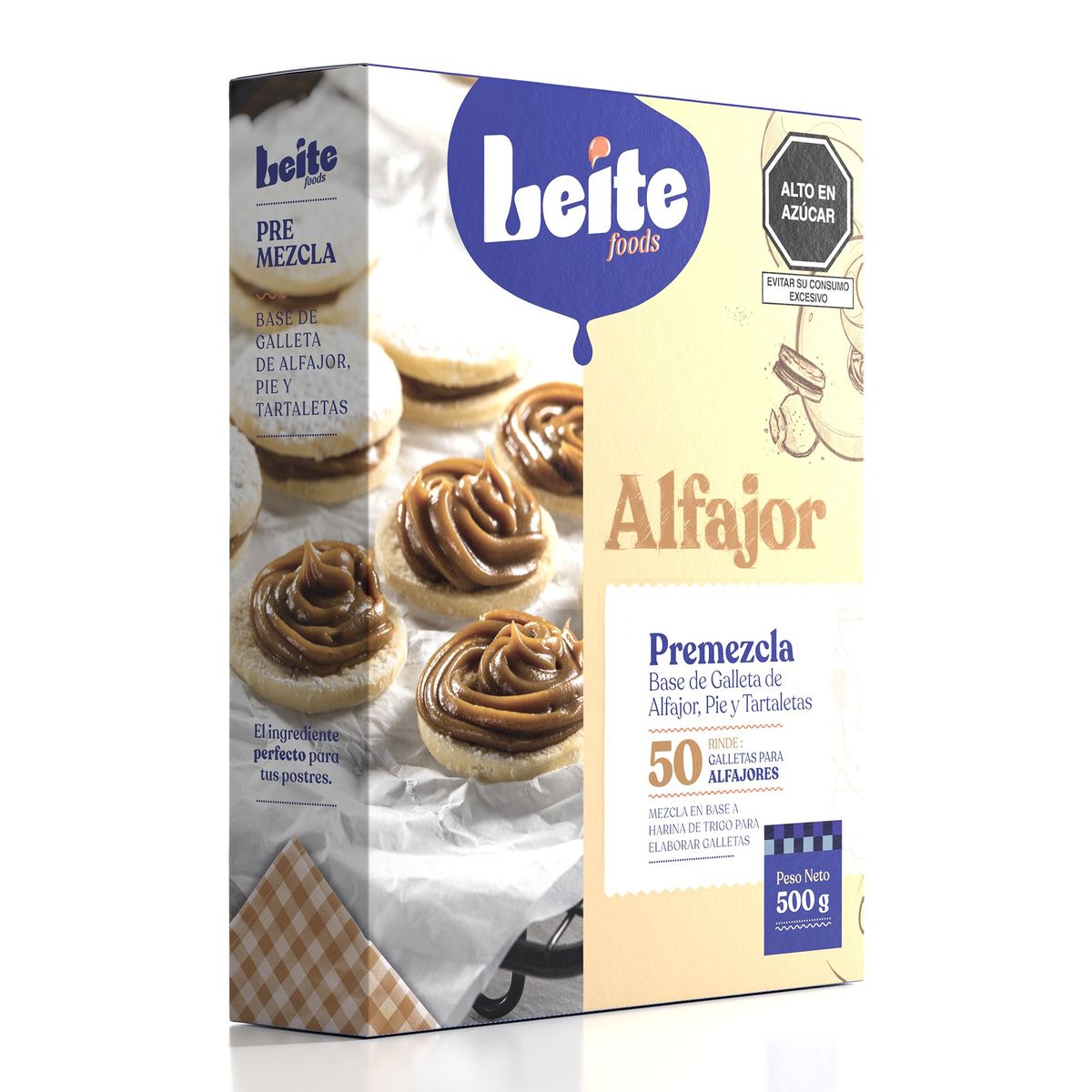 LEITEFOODS - Premezcla Galleta Alfajor Pie Y Tartaleta Leitefoods 500 g