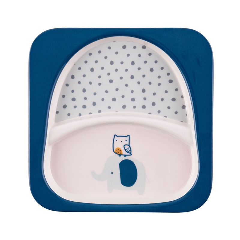 CASA JOVEN - Plato Divisiones Melamine 21cm Antideslizante Baby Blue