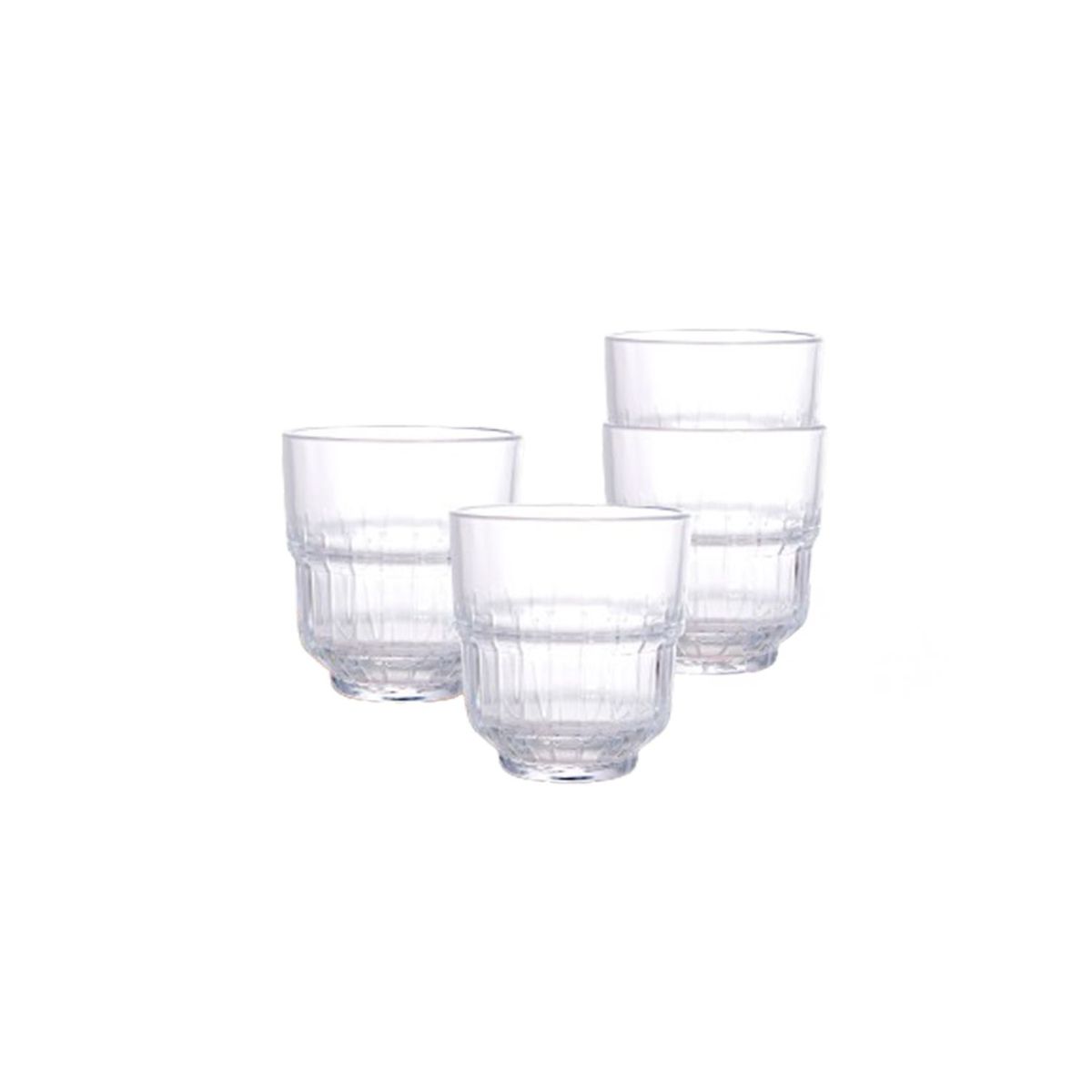 CASA JOVEN - Set x 4 Vaso 340mL Apilable Bremes Transp