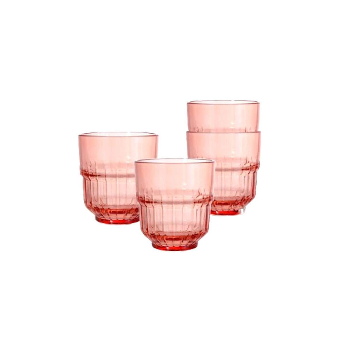 CASA JOVEN - Set x 4 Vaso 340mL Apilable Bremes Coral