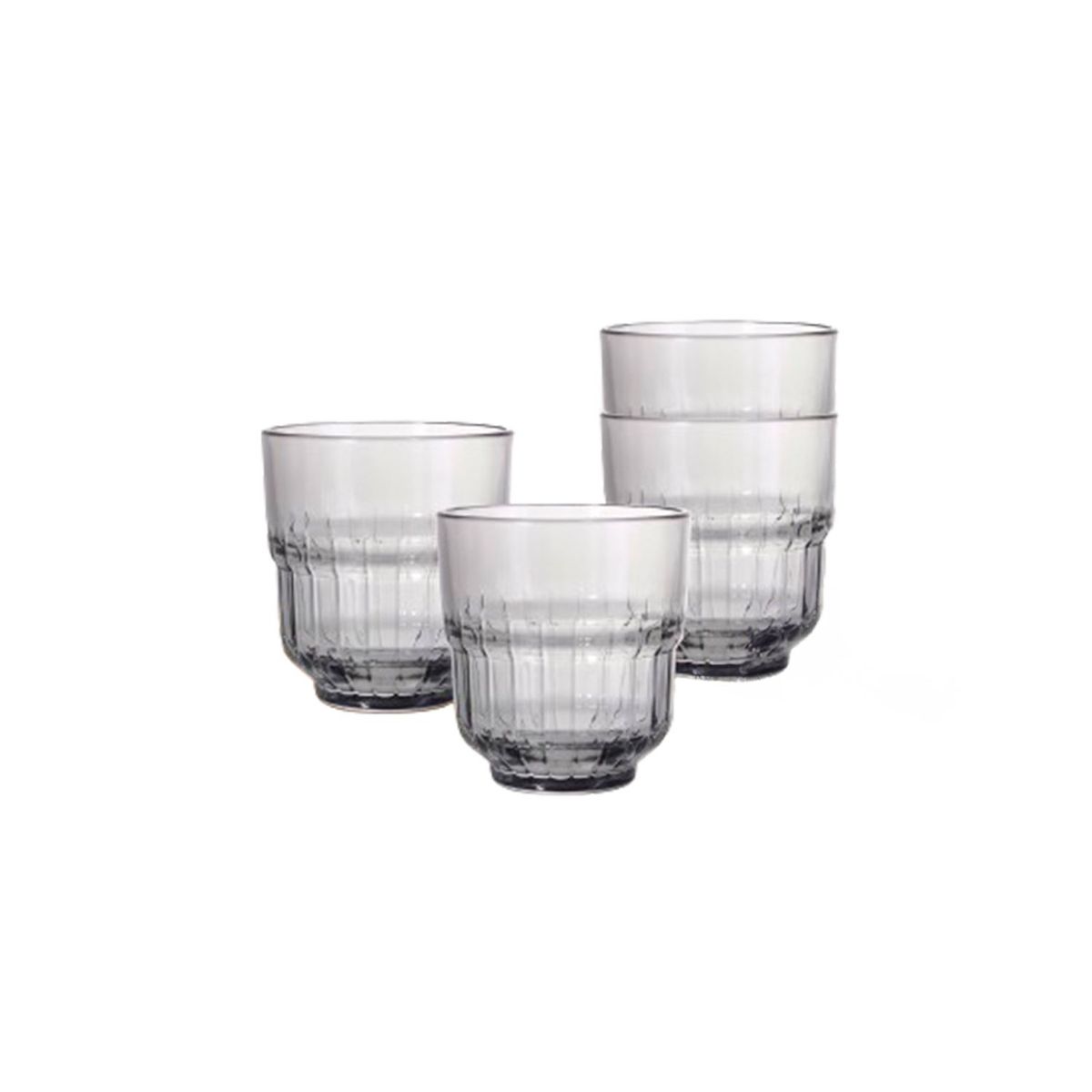 CASA JOVEN - Set x 4 Vaso 340mL Apilable Bremes Gris