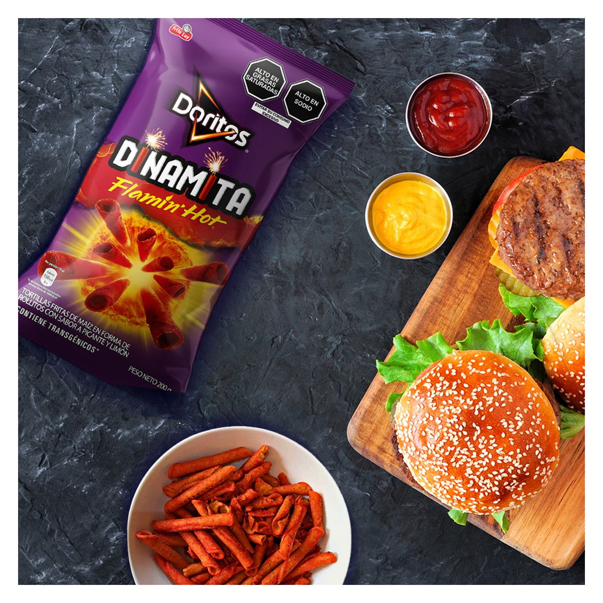 DORITOS - Tortilla Chips Doritos Dinamita Flamin Hot Bolsa 200 g