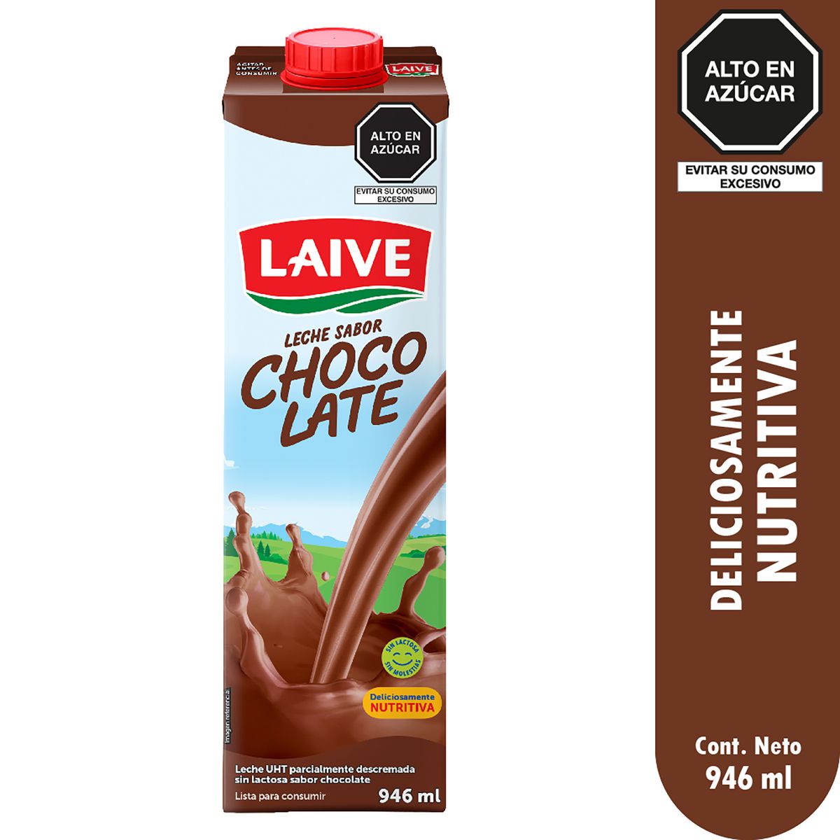 LAIVE - Leche Laive Sin Lactosa Chocolate Caja 946 mL
