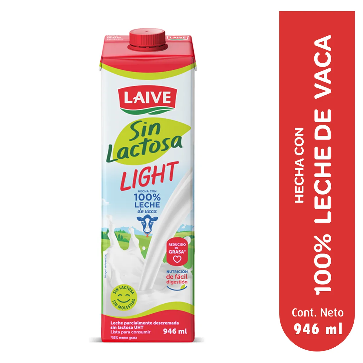 LAIVE - Leche Laive Light Sin Lactosa Caja 946 mL