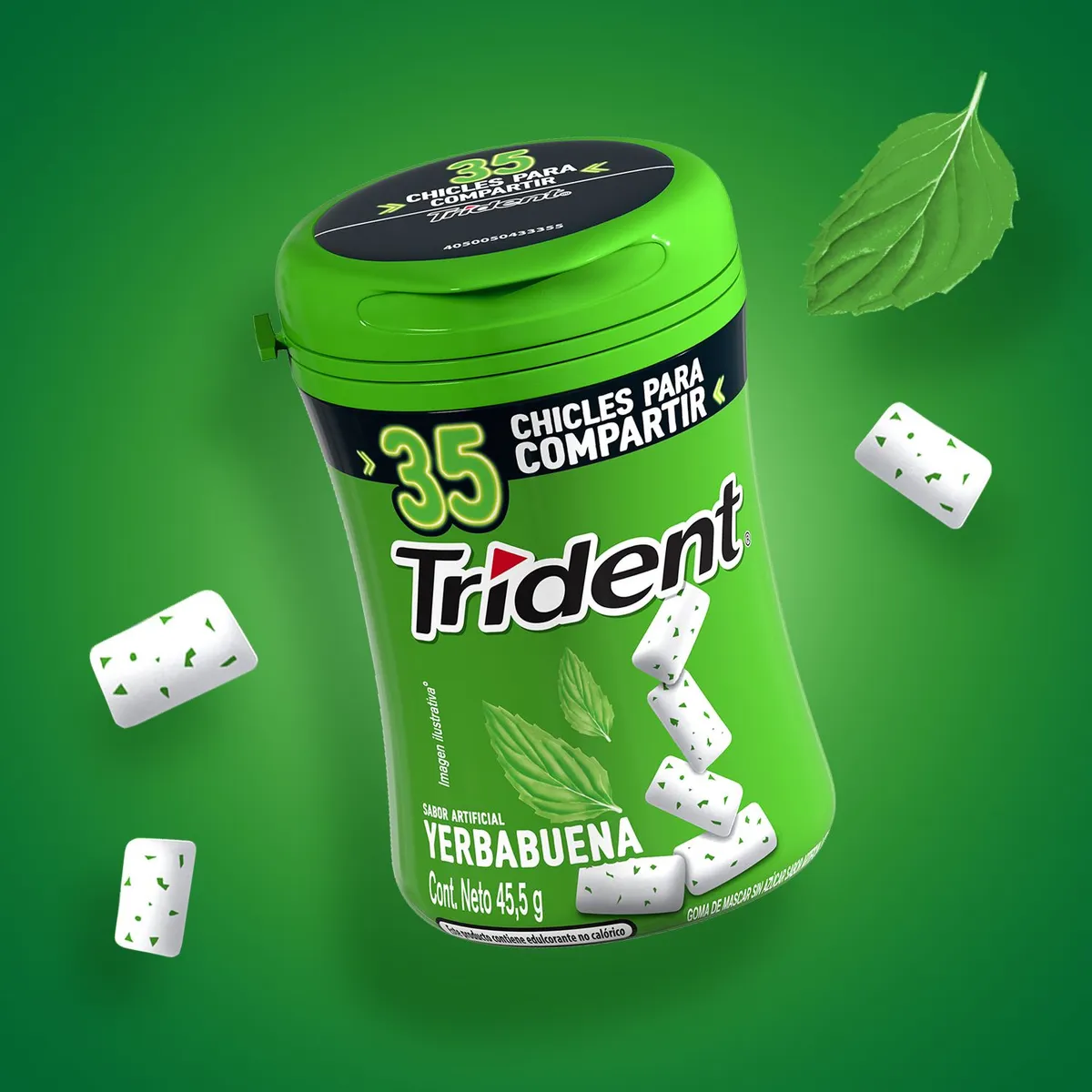 TRIDENT - TRIDENT BOTELLA YERBA 45.5GR