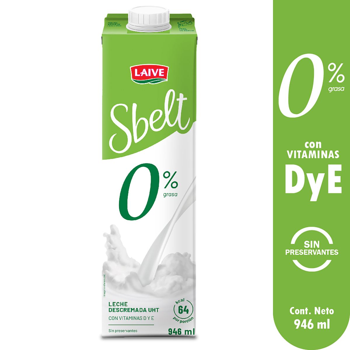SBELT - Leche Descremada Sbelt Caja 946 mL