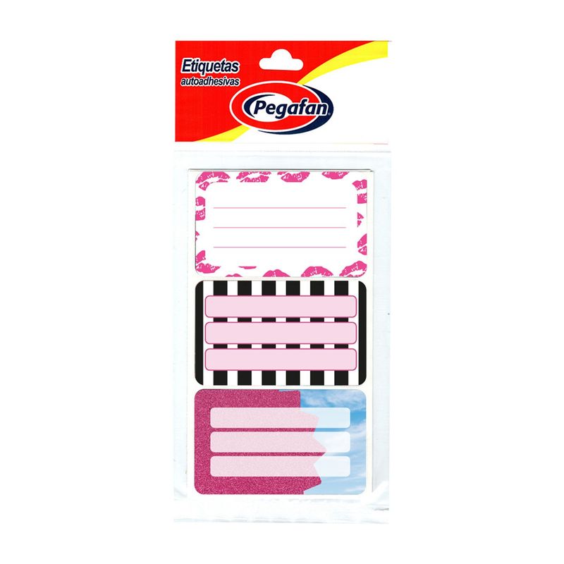 PEGAFAN - Pegafan Etiquetas Escolares Pink