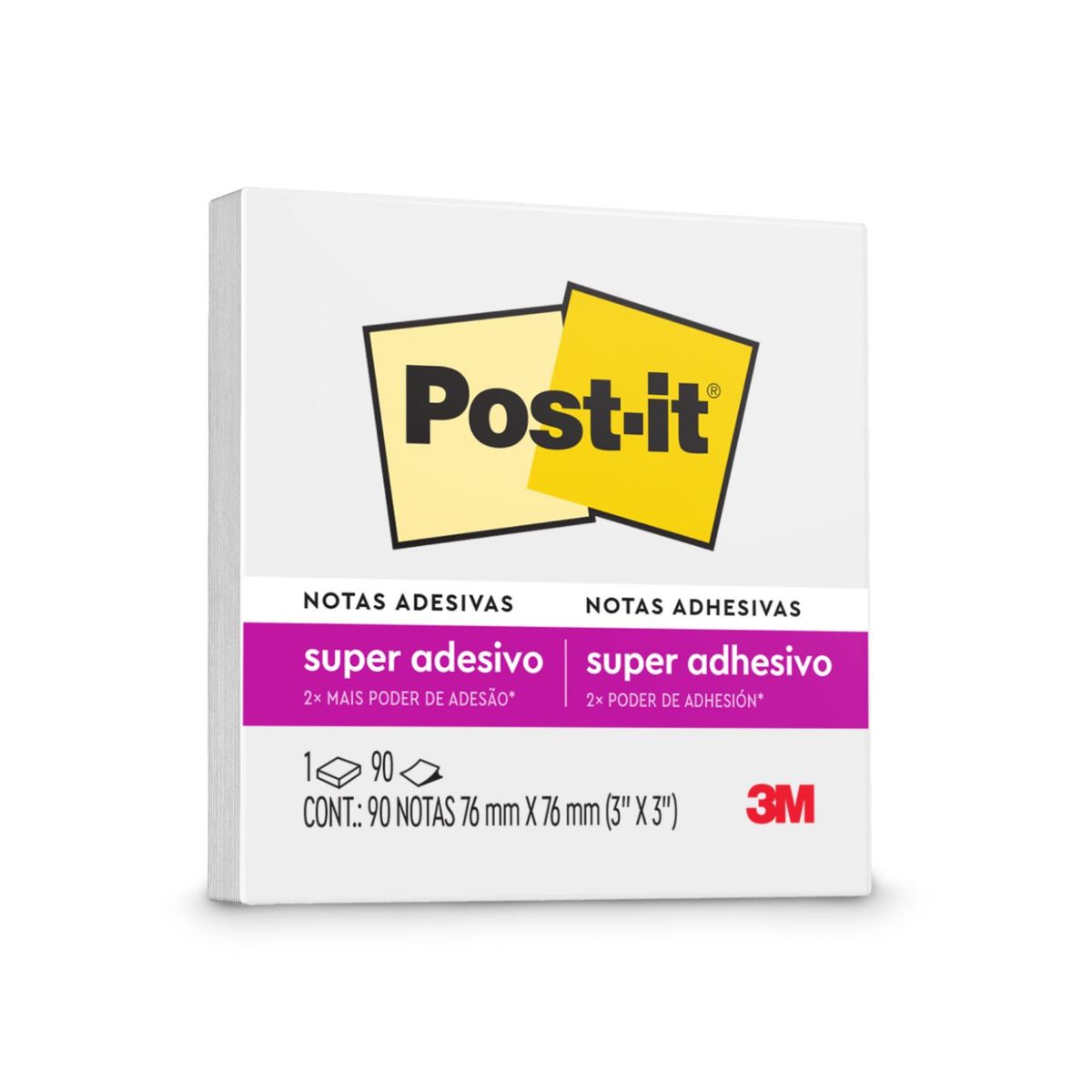 POST IT - Notas Adhesivas Post It 76 mm Color Blanco Empaque 90 Hojas