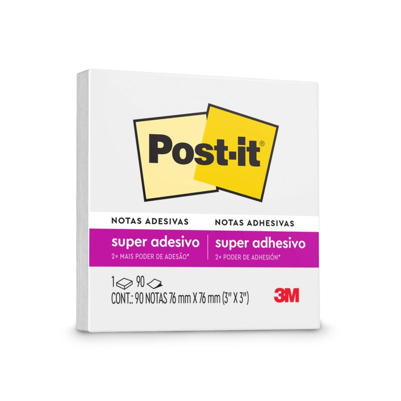 POST IT - Notas Adhesivas Post It 76 Mm Color Blanco Empaque 90 Hojas