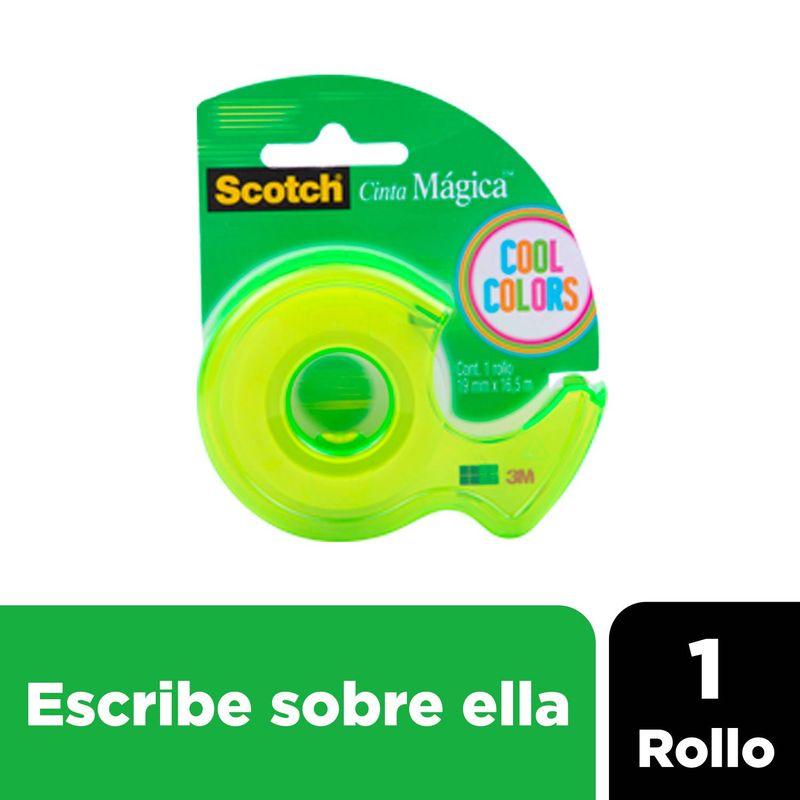 SCOTCH - Cinta Mágica Scotch 19 Mm Cool Colors con Dispensador