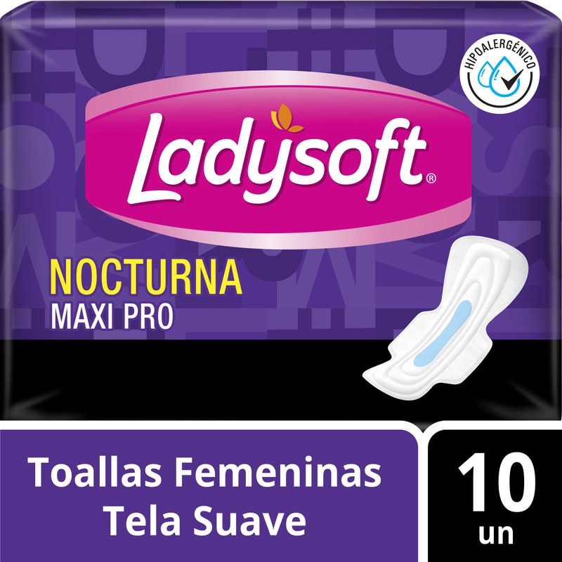 LADYSOFT - Toalla Higiénica Ladysoft Nocturna Maxi Pro Empaque 10 Und