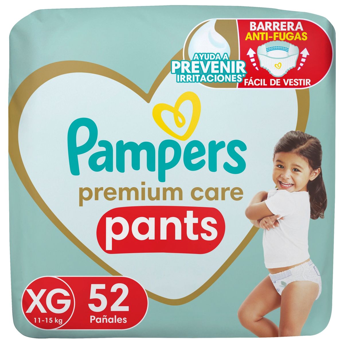 PAMPERS - Pañales Premium Pampers Care Pants Talla XG Empaque 52 Und