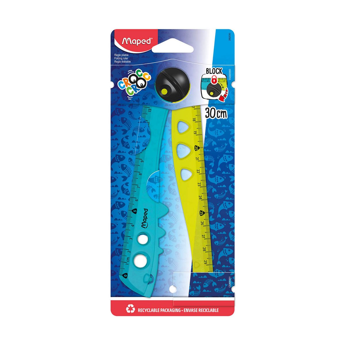 MAPED - Regla Maped Doblable 30cm Croc Croc