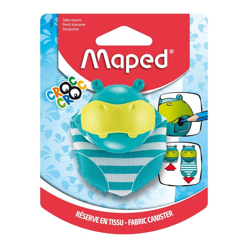 MAPED - Tajador Maped Croc Croc Hipopótamo 1 Agujero con Depósito