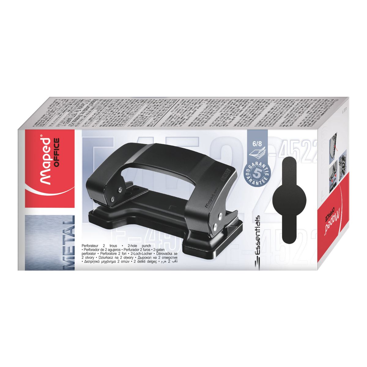 MAPED - Perforadora Maped Office 2 Orificios 6/8S De Metal