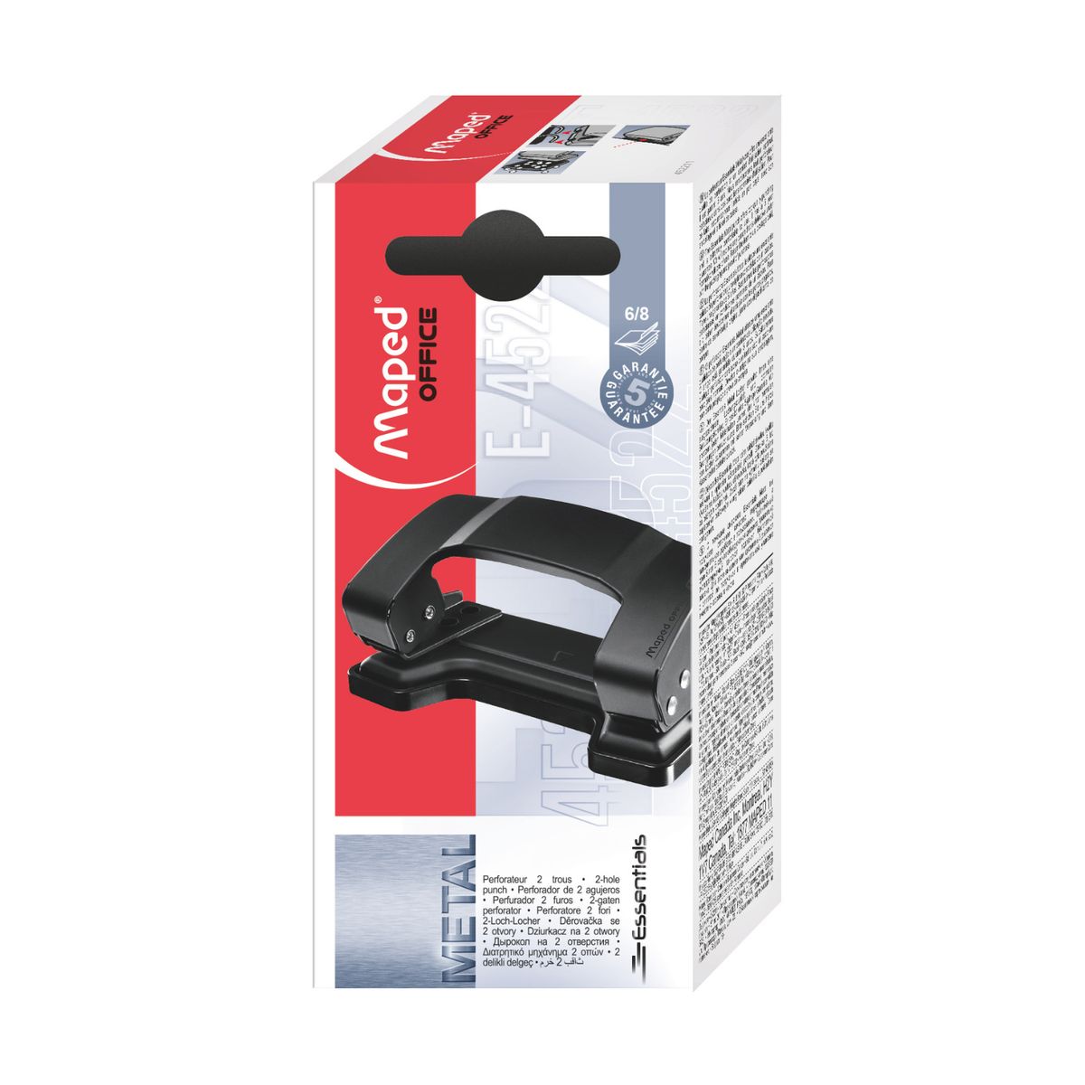 MAPED - Perforadora Maped Office 2 Orificios 6/8S De Metal