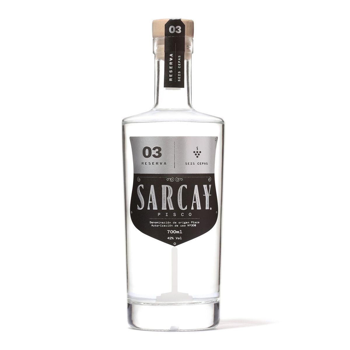 SARCAY - Pisco Acholado Sarcay Seis Cepas Botella 700 mL